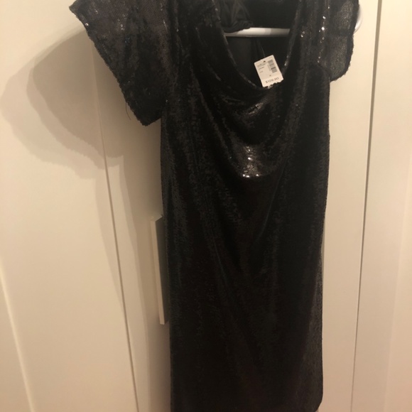 NWT Black Sequin M Formal Bling Dress - Picture 2 of 4